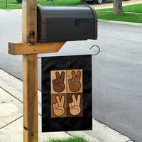 Peace Sign Equality for All Garden Flag Peace Out V Fingers Hand Equal Rights - Wonder Print Shop