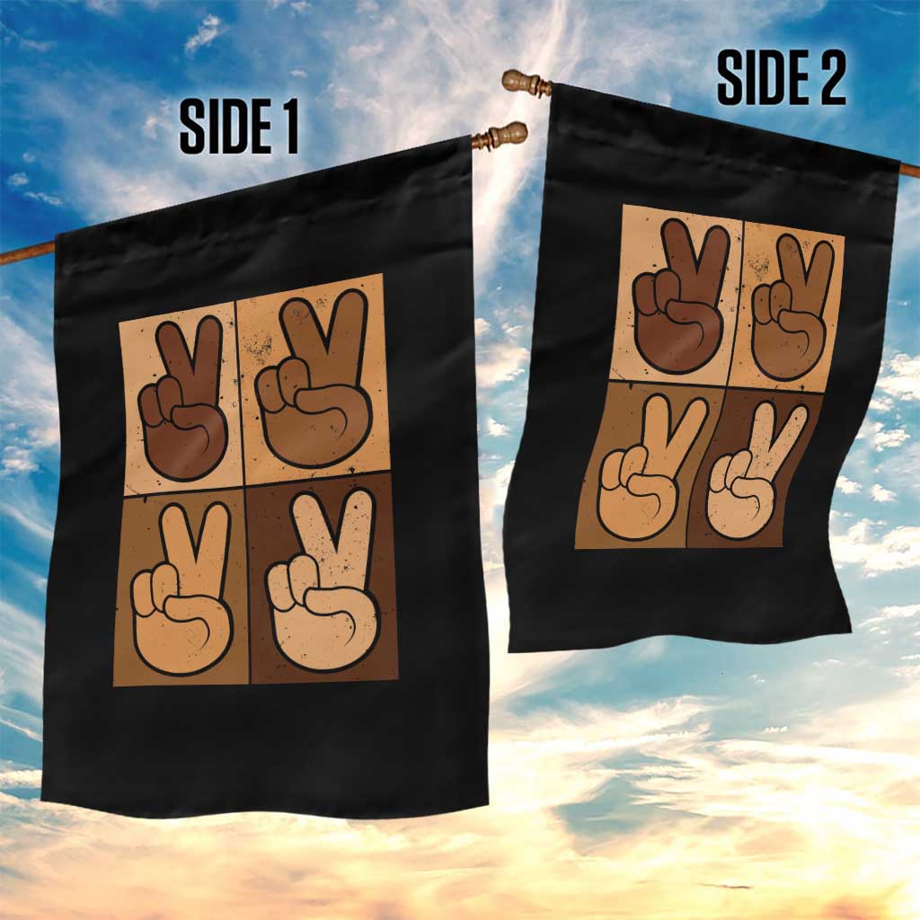Peace Sign Equality for All Garden Flag Peace Out V Fingers Hand Equal Rights - Wonder Print Shop