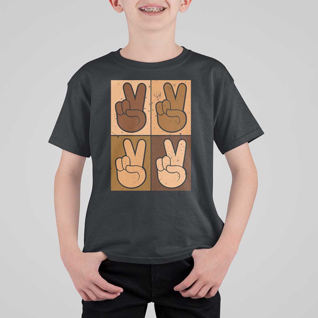 Peace Sign Equality for All T Shirt For Kid Peace Out V Fingers Hand Equal Rights