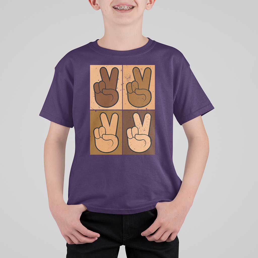 Peace Sign Equality for All T Shirt For Kid Peace Out V Fingers Hand Equal Rights