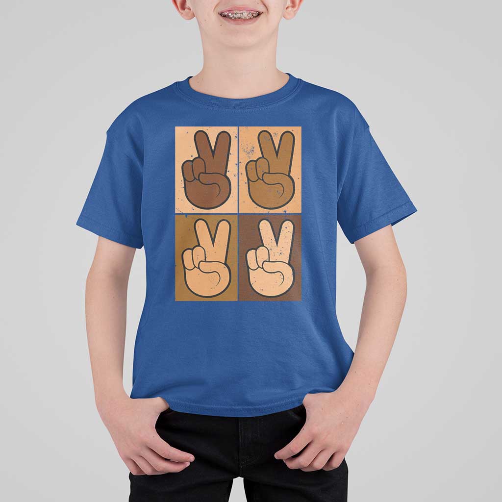 Peace Sign Equality for All T Shirt For Kid Peace Out V Fingers Hand Equal Rights