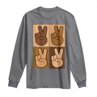 Peace Sign Equality for All Long Sleeve Shirt Peace Out V Fingers Hand Equal Rights