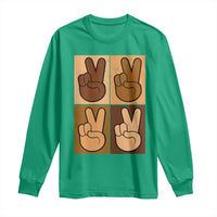 Peace Sign Equality for All Long Sleeve Shirt Peace Out V Fingers Hand Equal Rights