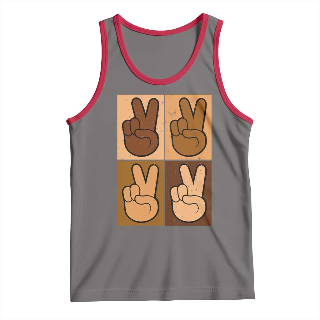 Peace Sign Equality for All Tank Top Peace Out V Fingers Hand Equal Rights