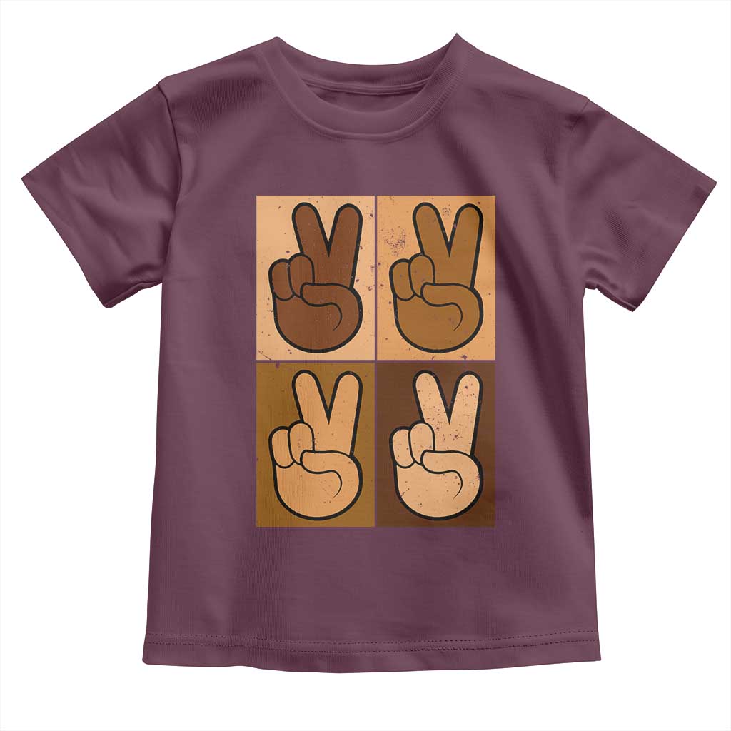Peace Sign Equality for All Toddler T Shirt Peace Out V Fingers Hand Equal Rights