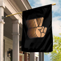 Retro Equality for All Garden Flag Peace Sign V Fingers Skin Tone Hands Vintage - Wonder Print Shop