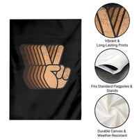 Retro Equality for All Garden Flag Peace Sign V Fingers Skin Tone Hands Vintage - Wonder Print Shop