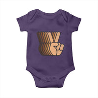 Retro Equality for All Baby Onesie Peace Sign V Fingers Skin Tone Hands Vintage