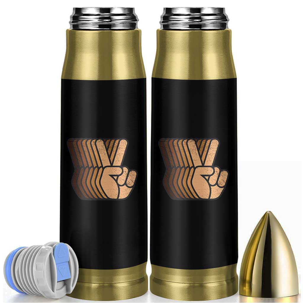 Retro Equality for All Bullet Tumbler Peace Sign V Fingers Skin Tone Hands Vintage