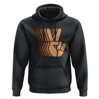 Retro Equality for All Hoodie Peace Sign V Fingers Skin Tone Hands Vintage