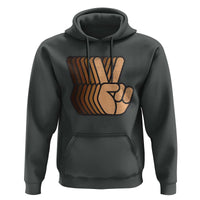 Retro Equality for All Hoodie Peace Sign V Fingers Skin Tone Hands Vintage
