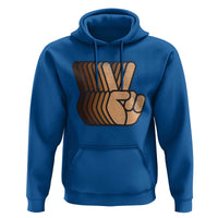 Retro Equality for All Hoodie Peace Sign V Fingers Skin Tone Hands Vintage