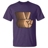 Retro Equality for All T Shirt Peace Sign V Fingers Skin Tone Hands Vintage