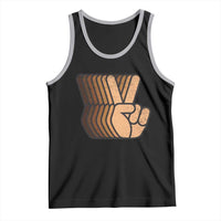 Retro Equality for All Tank Top Peace Sign V Fingers Skin Tone Hands Vintage