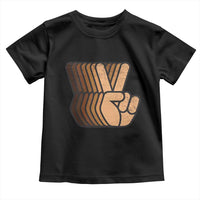 Retro Equality for All Toddler T Shirt Peace Sign V Fingers Skin Tone Hands Vintage