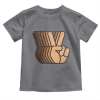 Retro Equality for All Toddler T Shirt Peace Sign V Fingers Skin Tone Hands Vintage