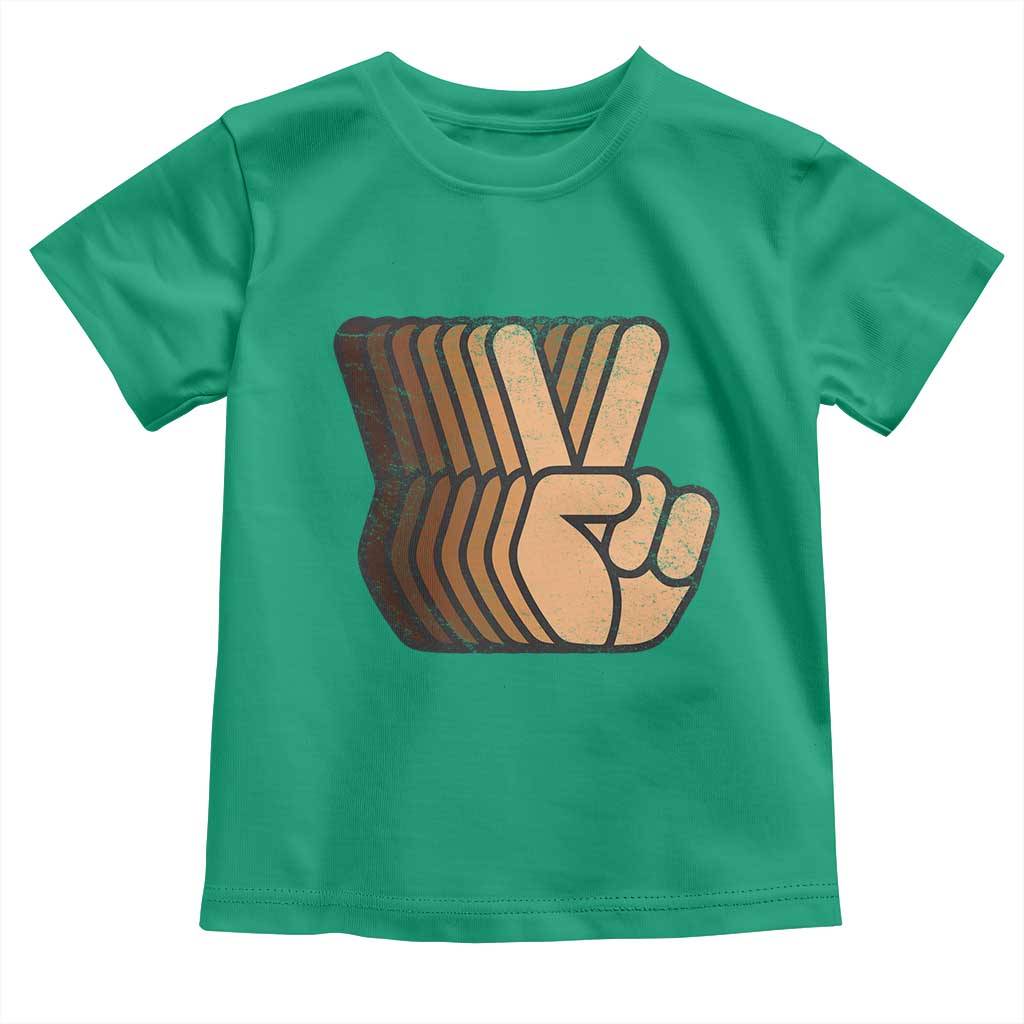Retro Equality for All Toddler T Shirt Peace Sign V Fingers Skin Tone Hands Vintage