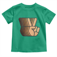 Retro Equality for All Toddler T Shirt Peace Sign V Fingers Skin Tone Hands Vintage