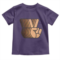 Retro Equality for All Toddler T Shirt Peace Sign V Fingers Skin Tone Hands Vintage