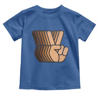 Retro Equality for All Toddler T Shirt Peace Sign V Fingers Skin Tone Hands Vintage