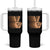 Retro Equality for All Tumbler With Handle Peace Sign V Fingers Skin Tone Hands Vintage