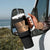 Retro Equality for All Tumbler With Handle Peace Sign V Fingers Skin Tone Hands Vintage