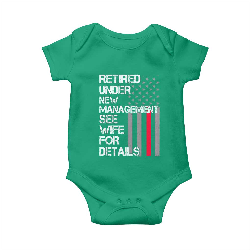 Retirement Gifts For Men Baby Onesie Retired Under New Management See Wife Retired Dad