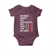 Retirement Gifts For Men Baby Onesie Retired Under New Management See Wife Retired Dad