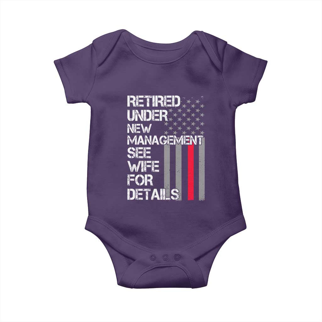 Retirement Gifts For Men Baby Onesie Retired Under New Management See Wife Retired Dad