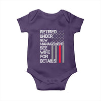 Retirement Gifts For Men Baby Onesie Retired Under New Management See Wife Retired Dad