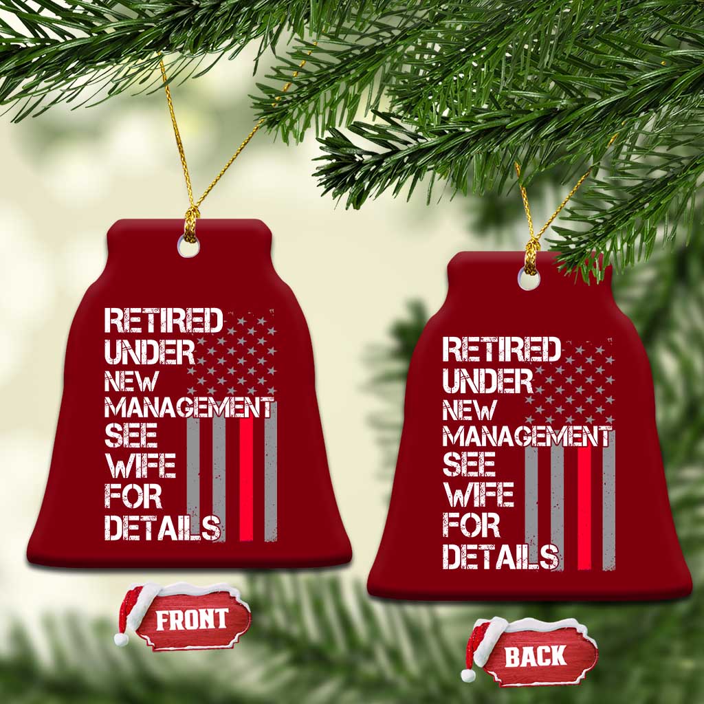 Retirement Gifts For Men Ceramic Ornament Retired Under New Management See Wife Retired Dad