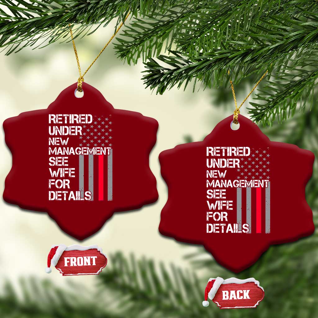 Retirement Gifts For Men Ceramic Ornament Retired Under New Management See Wife Retired Dad