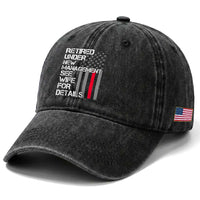 Retirement Gifts For Men Washed Cotton Baseball Cap Retired Under New Management See Wife Retired Dad
