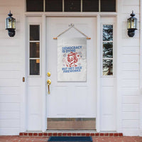 Funny Democracy Is Dying But Hey Nice Fireworks 4th Of July Garden Flag - Wonder Print Shop