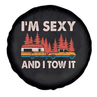 Funny Camping RV Spare Tire Cover Im Sexy And I Tow It Vintage Camper Truck - Wonder Print Shop