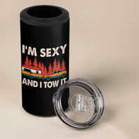 Funny Camping RV 4 in 1 Can Cooler Tumbler Im Sexy And I Tow It Vintage Camper Truck - Wonder Print Shop