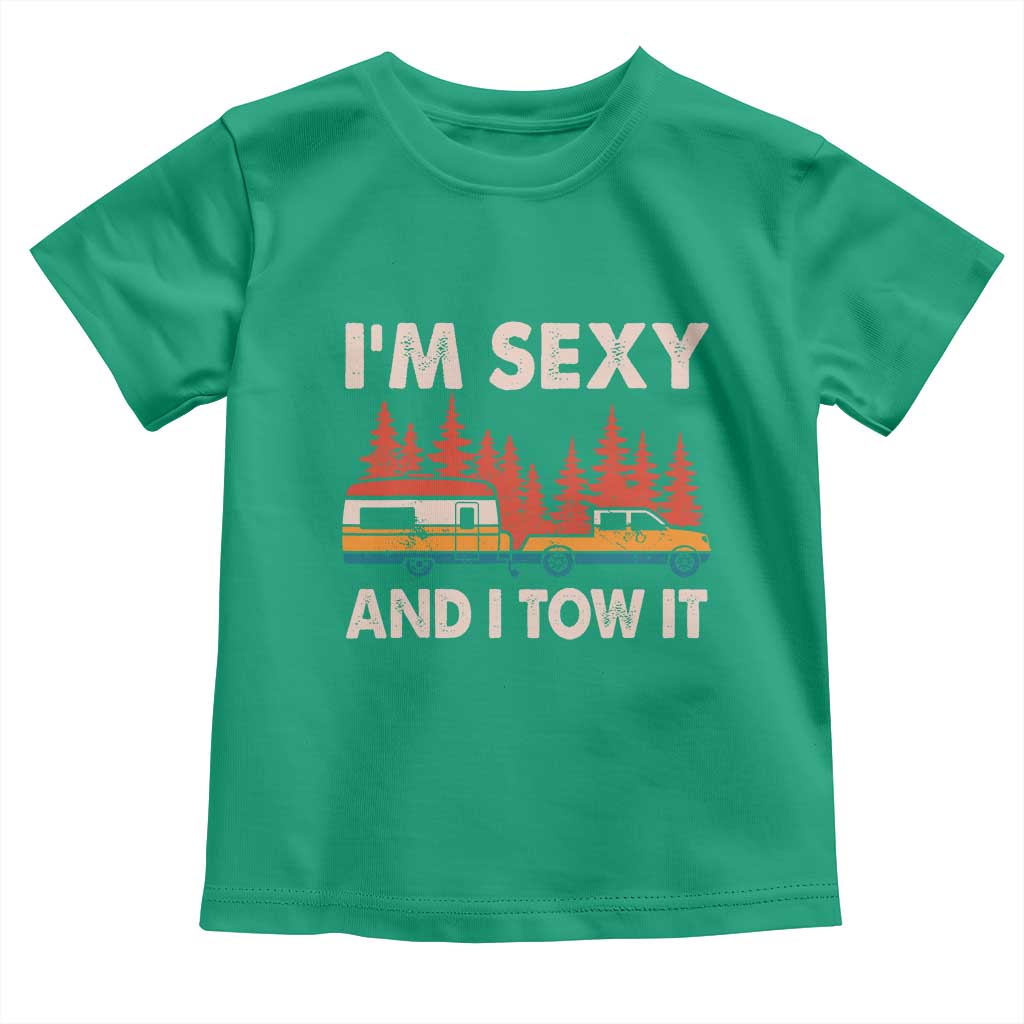 Funny Camping RV Toddler T Shirt Im Sexy And I Tow It Vintage Camper Truck - Wonder Print Shop