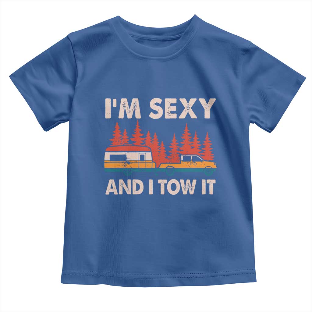 Funny Camping RV Toddler T Shirt Im Sexy And I Tow It Vintage Camper Truck - Wonder Print Shop