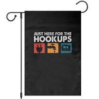 Camping RV Garden Flag Funny Just Here for The Hookups Caravan Motorhome - Wonder Print Shop