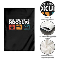 Camping RV Garden Flag Funny Just Here for The Hookups Caravan Motorhome - Wonder Print Shop