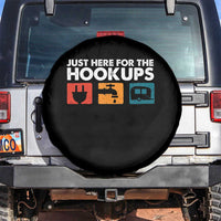 Camping RV Spare Tire Cover Funny Just Here for The Hookups Caravan Motorhome - Wonder Print Shop