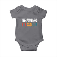 Camping RV Baby Onesie Funny Just Here for The Hookups Caravan Motorhome - Wonder Print Shop