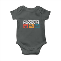 Camping RV Baby Onesie Funny Just Here for The Hookups Caravan Motorhome - Wonder Print Shop