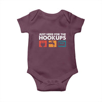 Camping RV Baby Onesie Funny Just Here for The Hookups Caravan Motorhome - Wonder Print Shop