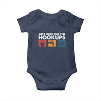 Camping RV Baby Onesie Funny Just Here for The Hookups Caravan Motorhome - Wonder Print Shop