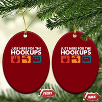 Camping RV Ceramic Ornament Funny Just Here for The Hookups Caravan Motorhome - Wonder Print Shop