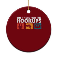 Camping RV Ceramic Ornament Funny Just Here for The Hookups Caravan Motorhome - Wonder Print Shop