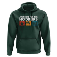Camping RV Hoodie Funny Just Here for The Hookups Caravan Motorhome - Wonder Print Shop