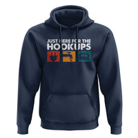 Camping RV Hoodie Funny Just Here for The Hookups Caravan Motorhome - Wonder Print Shop