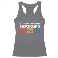 Camping RV Racerback Tank Top Funny Just Here for The Hookups Caravan Motorhome - Wonder Print Shop